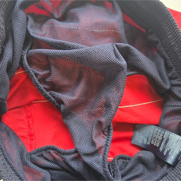 W Tommy Hilfiger Men USA Flag Patriotic Swim Trunks Shorts Size L Red White Blue - Picture 11 of 11